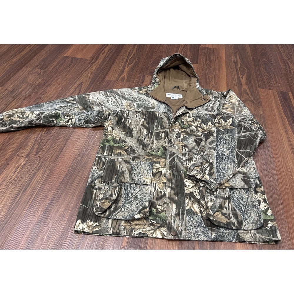 Columbia Sportswear Real Tree Camo Fleece‎ Hunting Mens Jacket XL Good Condition - Picture 2 of 16